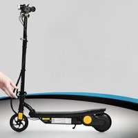 HOMCOM Folding Electric Scooter with LED Headlight, for Ages 7-14 Years - Black