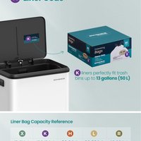 Heavy Duty Bin Bags, Rubbish Bags for 13 Gallon Kitchen Bins - White