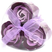 Set of Lavender Rose Soap Flowers Romantic Gift Bath Decor - Lavender
