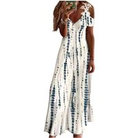 Women's Beach Maxi Dress - Blue / L