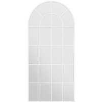 Arcus White Framed Mirror - White / 180cm