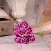 Bunch of 8 Foam Tea Rose Buds - Dusky Pink
