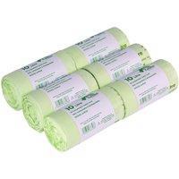 Green Giraffe 10 Litre Food Bin/Caddy Liners - Green / 6