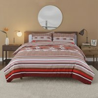 Snug City Floral Stripe Complete Bedding Set Duvet Cover Pillowcase Fitted Sheet | Size: Double