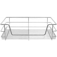 3x 600mm KuKoo Kitchen Pull Out Storage Baskets - Silver