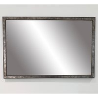 Chicago Silver and Black Lux Mirror - Grey / 71cm