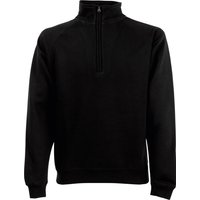Mens Premium 7030 Zip Neck Sweatshirt - Black / 2XL