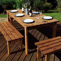 Eight Seater Table Set (Forms) - Redwood