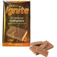 24 Natural Firelighters - Brown / 155g
