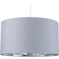 Reni XL Grey And Chrome Ceiling Pendant Shade - Grey