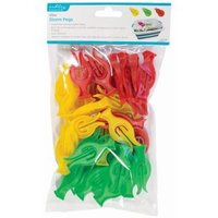 Plastic Storm Clothes Pegs - Multi - Pack of 40 - Multi