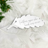 Memorial Acrylic Feather Hanging Decoration - Mirrored