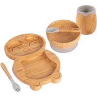 5pc Bamboo Penguin Baby Weaning Set - Grey
