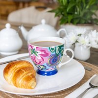 KitchenCraft Footed Mugs Floral x 4 - Mixed