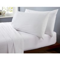 Flannelette Polycotton Soft Touch Sheet Set - White