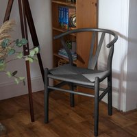 Black Beech Wooden Scandi Danish Style Dining Chairs - Black / 1
