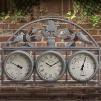 Wyegate Clock Outdoor Weather Station - Grey