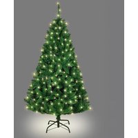 Prelit Bushy Imperial Pine Christmas Tree - Green / 4ft / Warm White LEDs