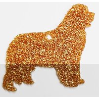 Glitter Newfoundland Christmas Decoration - Gold