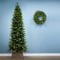 The Pre-lit Ultra Slim Mixed Pine Tree - Green / 12ft