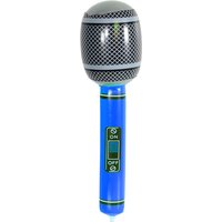 Cheetah Party Inflatable 30cm Microphone Yodel - Blue