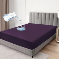 Premium Quality Waterproof Fitted Sheet - Purple / Single