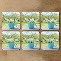 Lily Of The Valley Coaster Set - Green