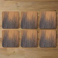 Broom stick on the wall Designer Coaster Set - Brown