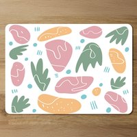Abstract nature illustrations Designer Placemat Set - Blue