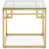 Allure Gold Brushed Side Table - Gold