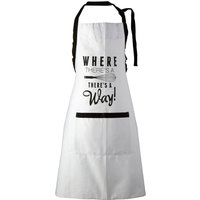 Pun and Games Apron - Black, White