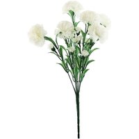 Artificial Carnation Bunch 48cm - Ivory
