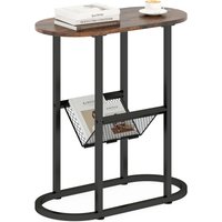 Oval End Table - Brown