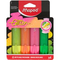 Pack of 4 Maped Glitter Highlighter