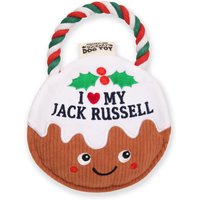 Personalised Xmas Dog Toy- Over 80 Titles - I love my Jack Russell - Brown