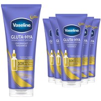 Vaseline Serum Burst Lotion Gluta-Hya Overnight Radiance 200ml, 6 Pack - White