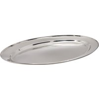 Buckingham Oval Platter Serving Tray Stainless Steel, 55 cm - Chrome