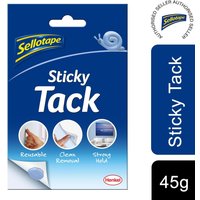 Sellotape, Sellotape Re-usable Sticky Tack for Home and Office, 45g - Blue Sellotape, Sellotape Re-usable Sticky Tack for Home and Office, 45g - Blue