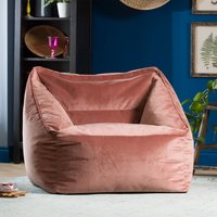 icon Natalia Giant Velvet Armchair Bean Bag - Pink