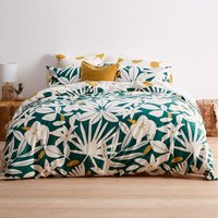 Sleepdown, Sleepdown Arren English Floral Teal White Duvet Cover Set - Teal White Ochre / Single Sleepdown, Sleepdown Arren English Floral Teal White Duvet Cover Set - Teal White Ochre / Single