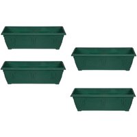 Green Venetian Patio Trough Large Plastic Garden Planter Pot 60cm - Green / 4