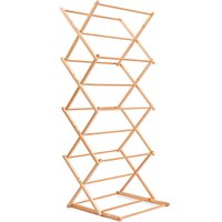 Wooden Clothes Airer Collapsible Folding Laundry Dryer Rack - Natural - Natural