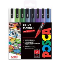 Wallet of 8 POSCA PC-3M Paint Marker Art Pen Bullet Nib - Winter / Winter