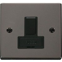 Black Nickel 13A Fused Connection Unit Switched - Black Nickel