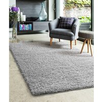 Super Soft Venus Shaggy Silver Area Rug - Silver / 200x290cm