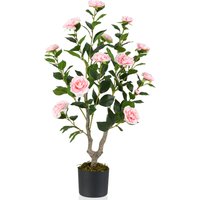 90cm Artificial Camellia Tree - Pink