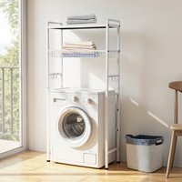 Lifeideas Metal Bathroom Storage Rack - White