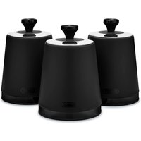 Sera Set of 3 Canisters Black with Smoked Trims - Black