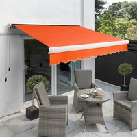 Full Cassette Electric Patio Awning 4.5m Canopy - Terracotta