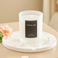 Handmade Soy Wax Scented Candle with Wooden Lid - Juicy Refresh Lychee